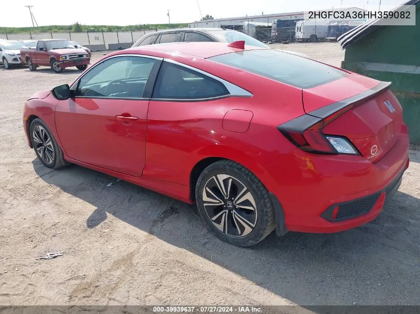 2HGFC3A36HH359082 2017 Honda Civic Ex-T