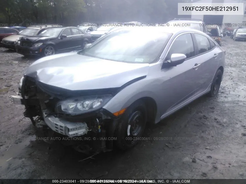 19XFC2F50HE212951 2017 Honda Civic Lx