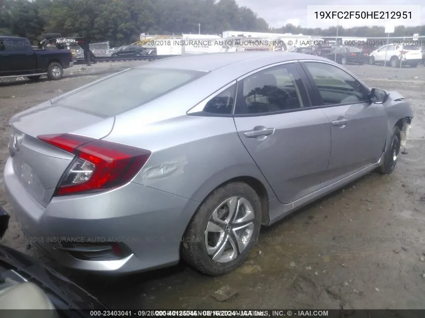 19XFC2F50HE212951 2017 Honda Civic Lx