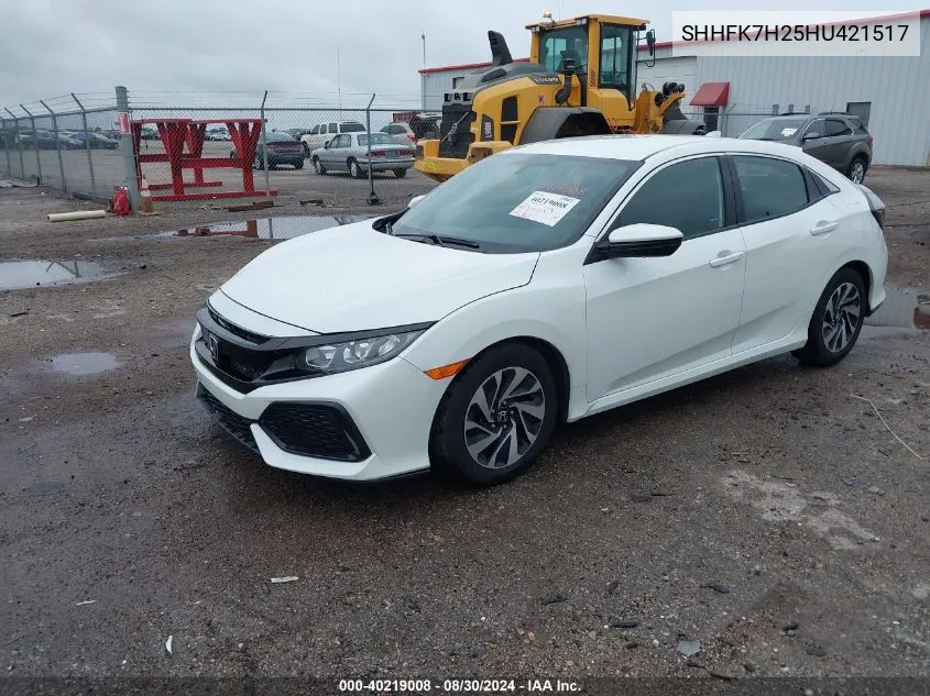 2017 Honda Civic Lx VIN: SHHFK7H25HU421517 Lot: 40219008