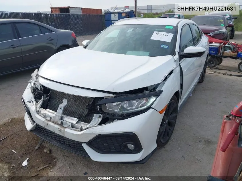 SHHFK7H49HU221631 2017 Honda Civic Sport