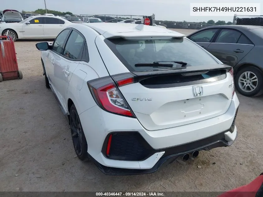 SHHFK7H49HU221631 2017 Honda Civic Sport