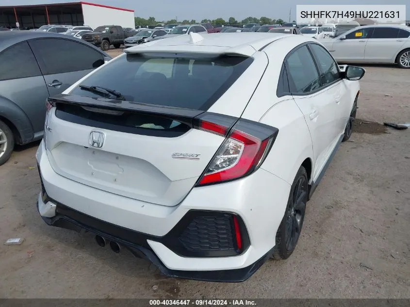 SHHFK7H49HU221631 2017 Honda Civic Sport