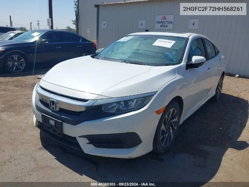 2HGFC2F72HH568261 2017 Honda Civic Ex