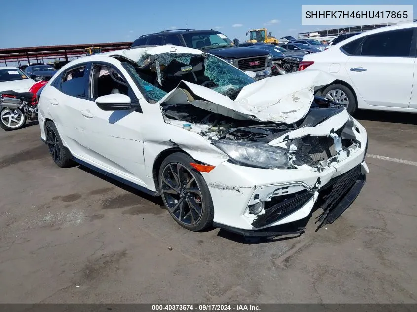 SHHFK7H46HU417865 2017 Honda Civic Sport