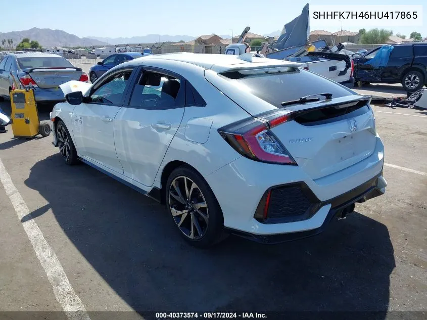 SHHFK7H46HU417865 2017 Honda Civic Sport