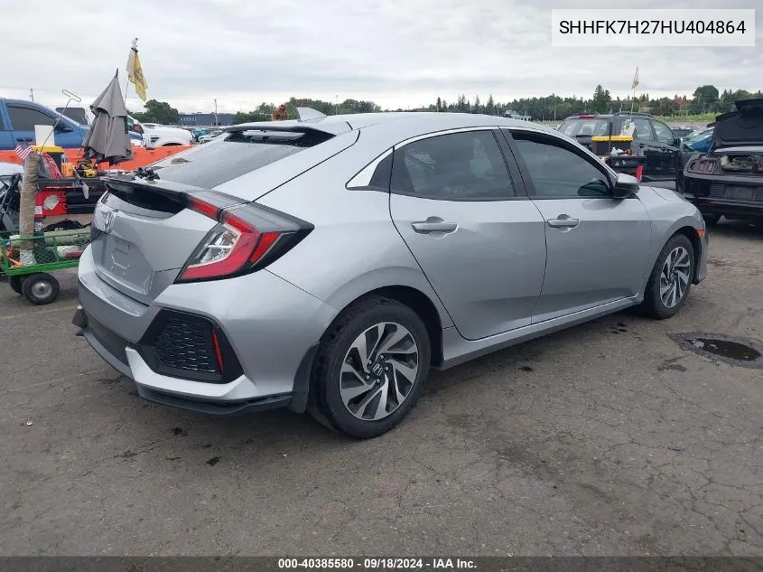 2017 Honda Civic Lx VIN: SHHFK7H27HU404864 Lot: 40385580