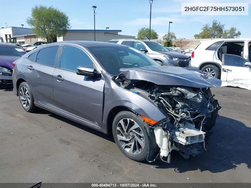 2HGFC2F75HH573051 2017 Honda Civic Ex