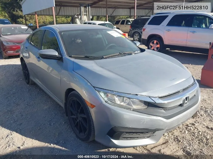 2HGFC2F51HH522810 2017 Honda Civic Lx