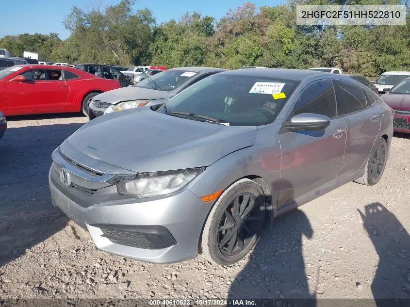 2HGFC2F51HH522810 2017 Honda Civic Lx