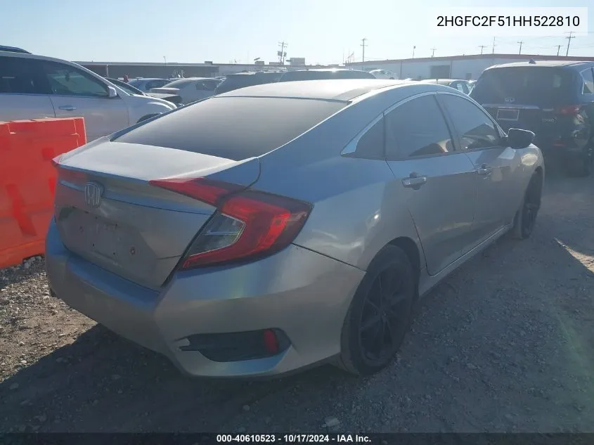 2HGFC2F51HH522810 2017 Honda Civic Lx