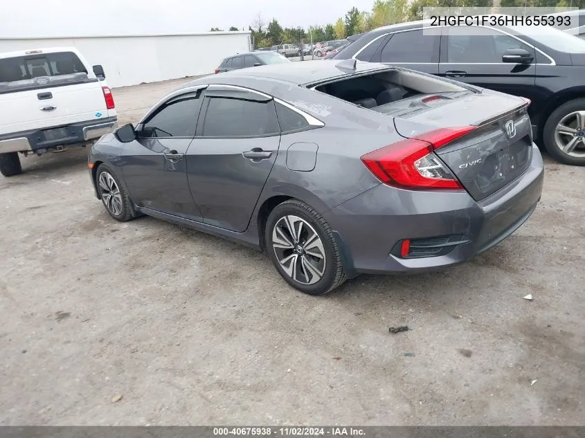 2017 Honda Civic Ex-T VIN: 2HGFC1F36HH655393 Lot: 40675938