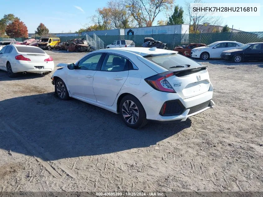 2017 Honda Civic Lx VIN: SHHFK7H28HU216810 Lot: 40695399