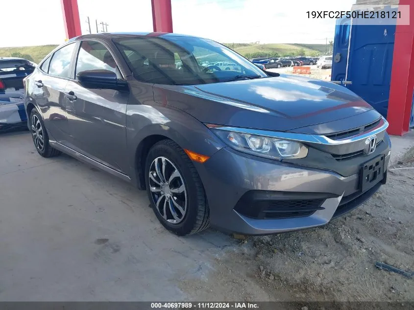 2017 Honda Civic Lx VIN: 19XFC2F50HE218121 Lot: 40697989