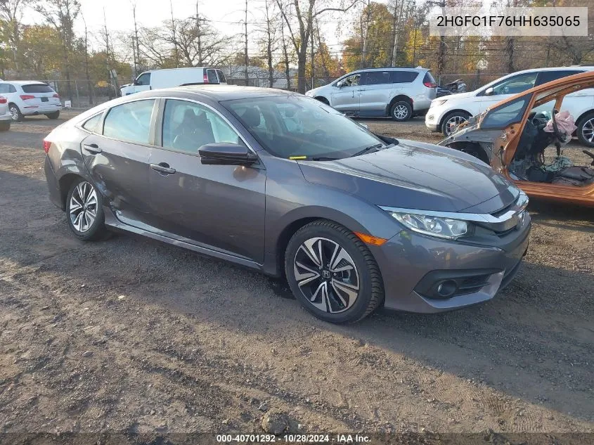 2017 Honda Civic Ex-L VIN: 2HGFC1F76HH635065 Lot: 40701292