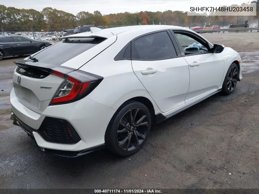 2017 Honda Civic Sport VIN: SHHFK7H48HU203458 Lot: 40711174