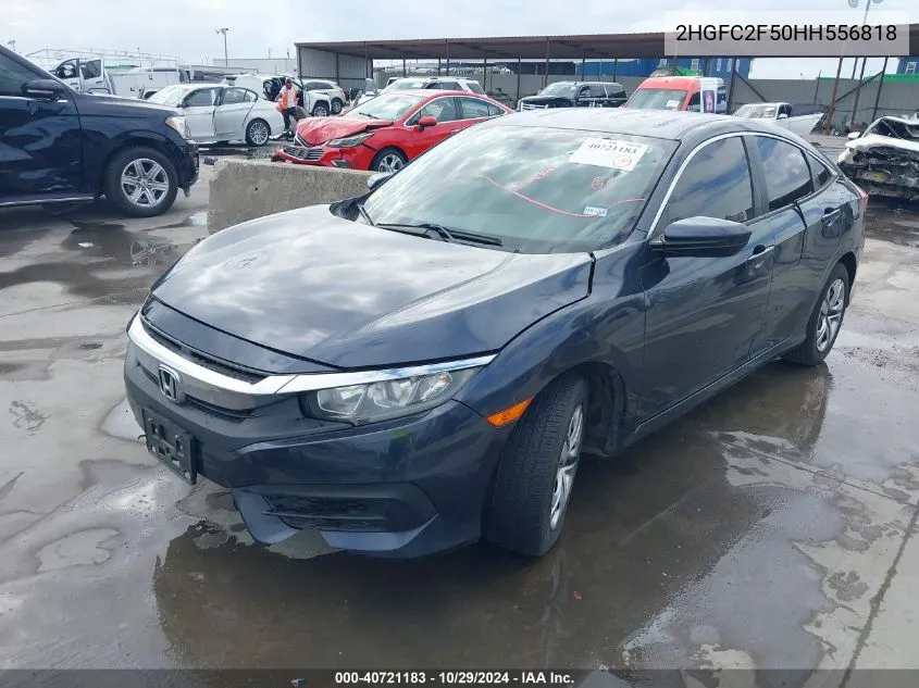 2017 Honda Civic Lx VIN: 2HGFC2F50HH556818 Lot: 40721183