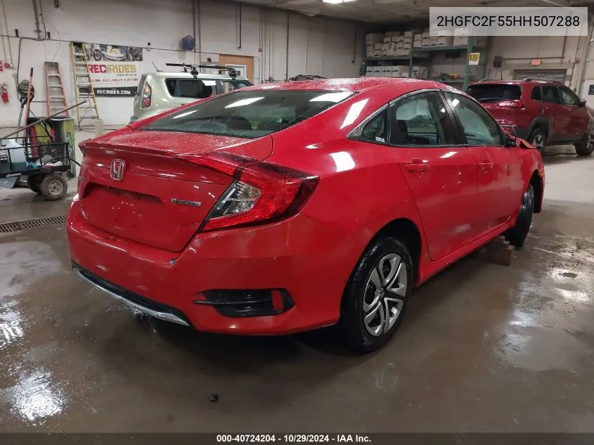 2017 Honda Civic Lx VIN: 2HGFC2F55HH507288 Lot: 40724204