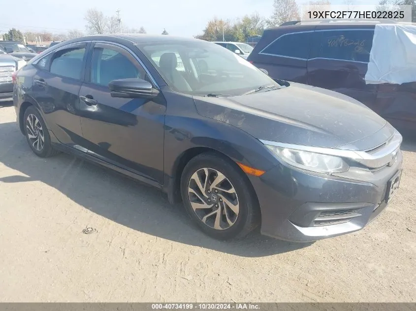 2017 Honda Civic Ex VIN: 19XFC2F77HE022825 Lot: 40734199