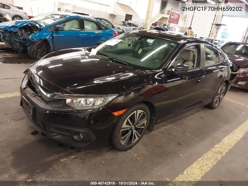 2017 Honda Civic Ex-L VIN: 2HGFC1F70HH659202 Lot: 40742918