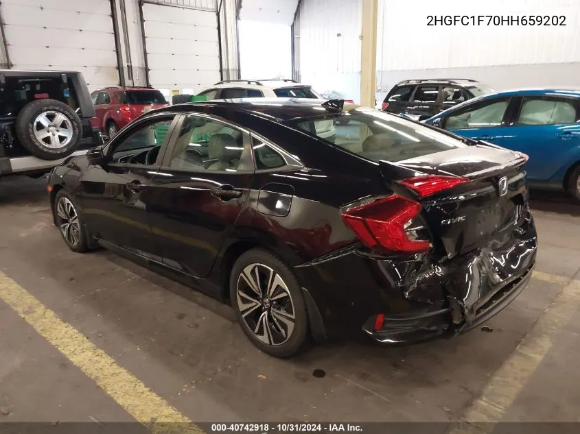 2017 Honda Civic Ex-L VIN: 2HGFC1F70HH659202 Lot: 40742918