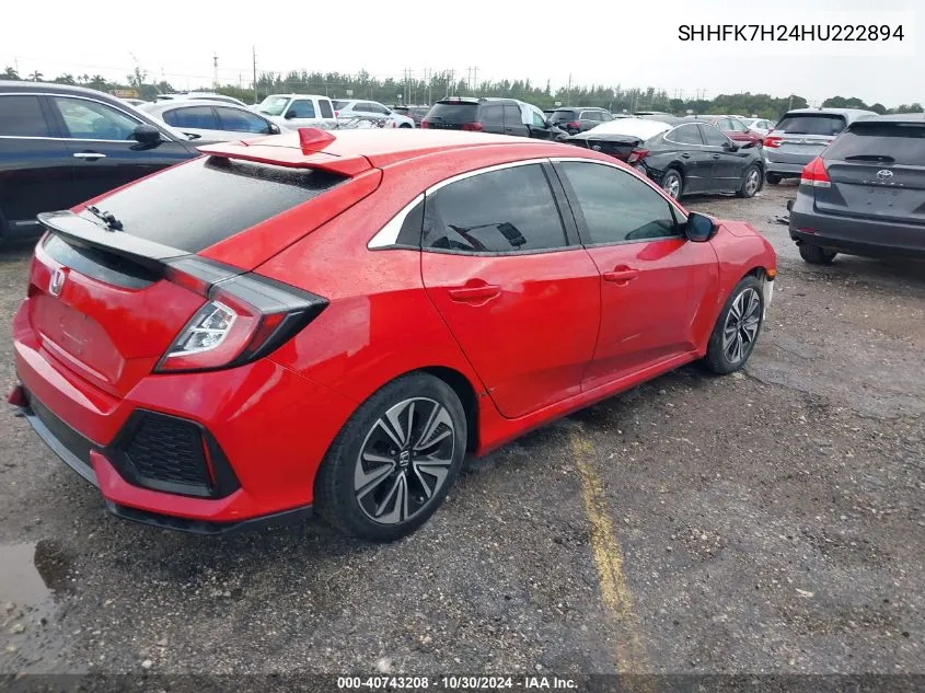 2017 Honda Civic Lx VIN: SHHFK7H24HU222894 Lot: 40743208