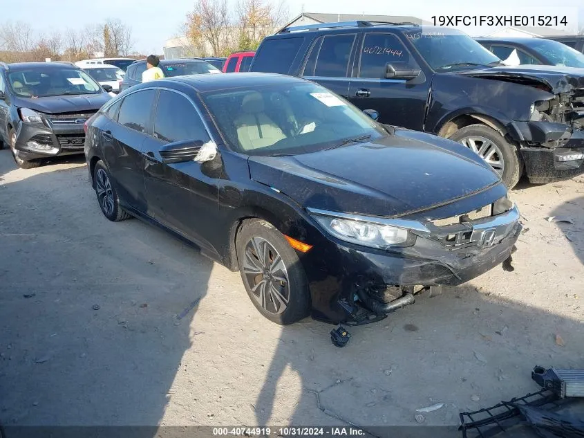 2017 Honda Civic Ex-T VIN: 19XFC1F3XHE015214 Lot: 40744919