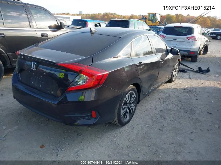 2017 Honda Civic Ex-T VIN: 19XFC1F3XHE015214 Lot: 40744919