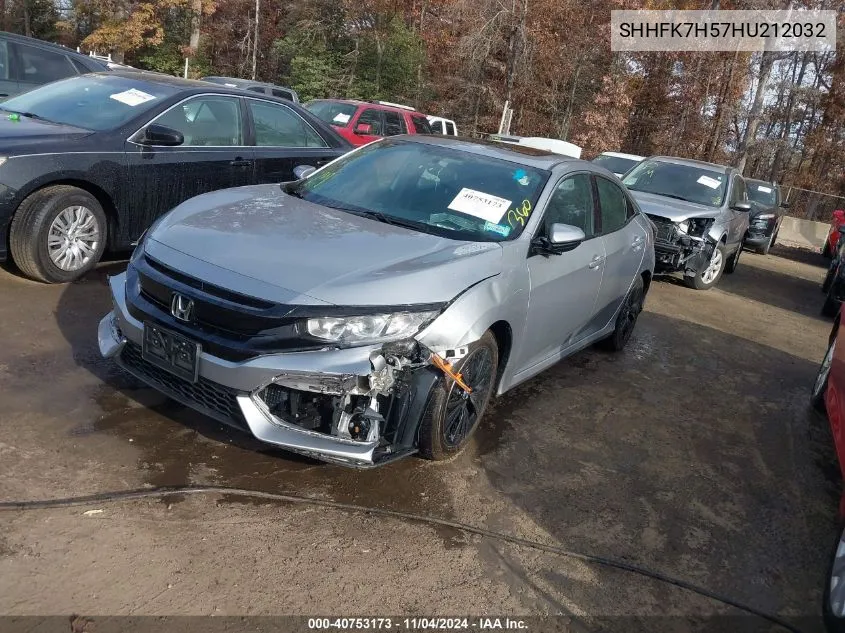 2017 Honda Civic Hatchback Ex VIN: SHHFK7H57HU212032 Lot: 40753173