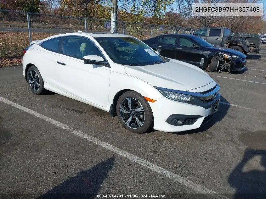 2017 Honda Civic Touring VIN: 2HGFC3B97HH357408 Lot: 40754731