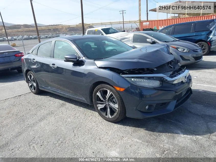 2017 Honda Civic Touring VIN: 2HGFC1F96HH640574 Lot: 40780272