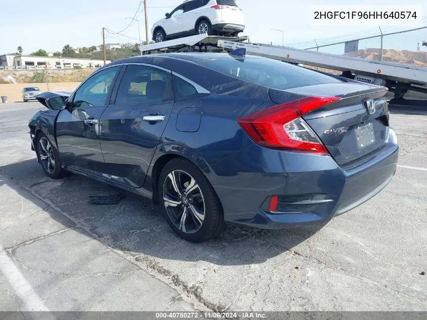 2017 Honda Civic Touring VIN: 2HGFC1F96HH640574 Lot: 40780272