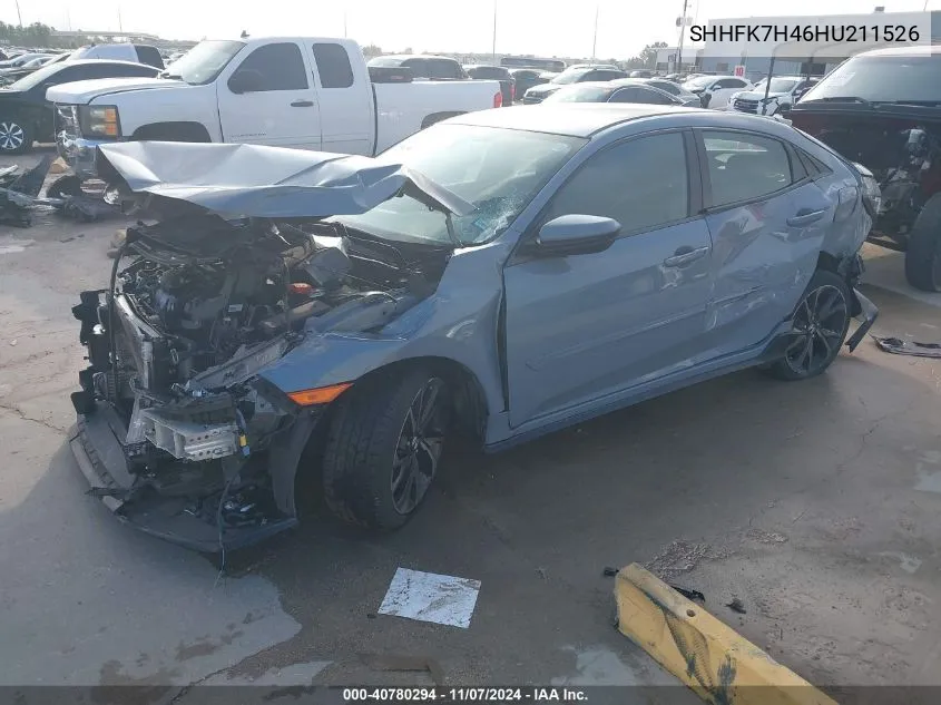 2017 Honda Civic Sport VIN: SHHFK7H46HU211526 Lot: 40780294