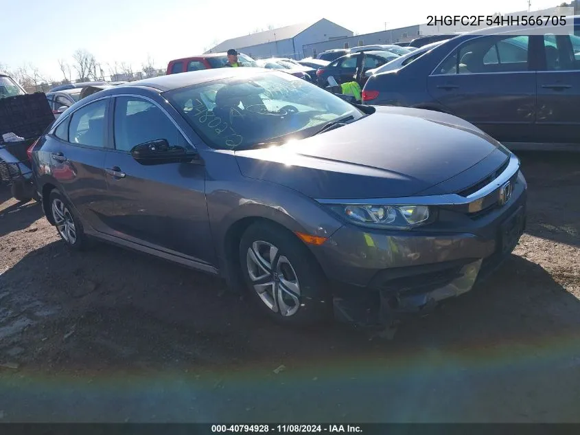 2017 Honda Civic Lx VIN: 2HGFC2F54HH566705 Lot: 40794928