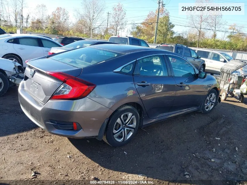 2017 Honda Civic Lx VIN: 2HGFC2F54HH566705 Lot: 40794928