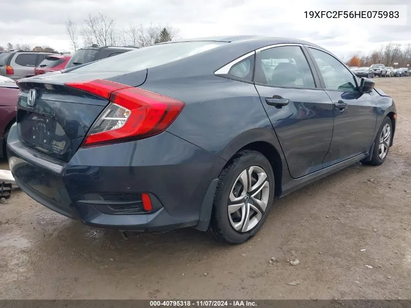 2017 Honda Civic Lx VIN: 19XFC2F56HE075983 Lot: 40795318