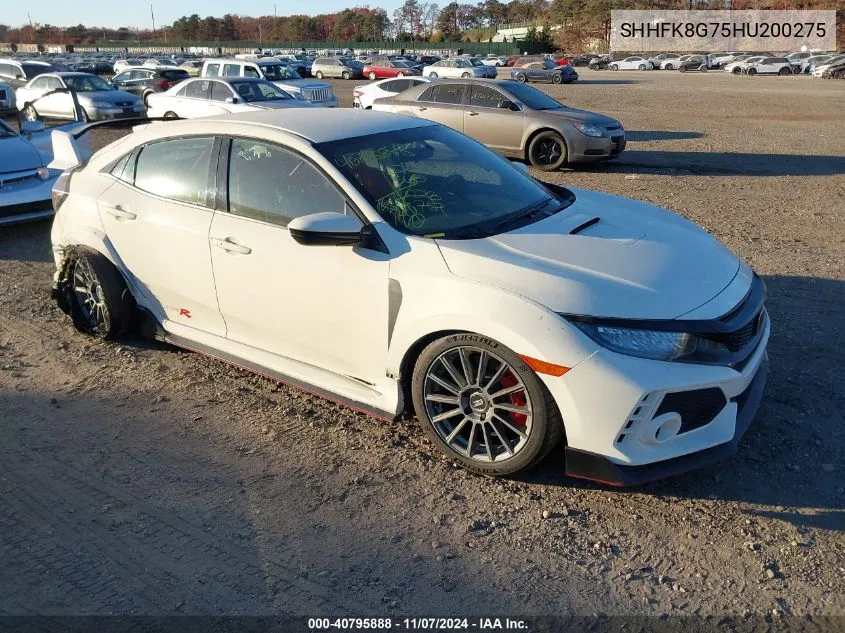 2017 Honda Civic Type R Touring VIN: SHHFK8G75HU200275 Lot: 40795888