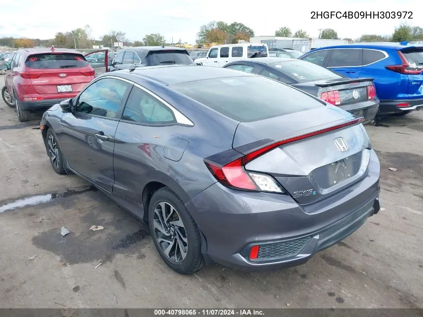 2017 Honda Civic Lx-P VIN: 2HGFC4B09HH303972 Lot: 40798065