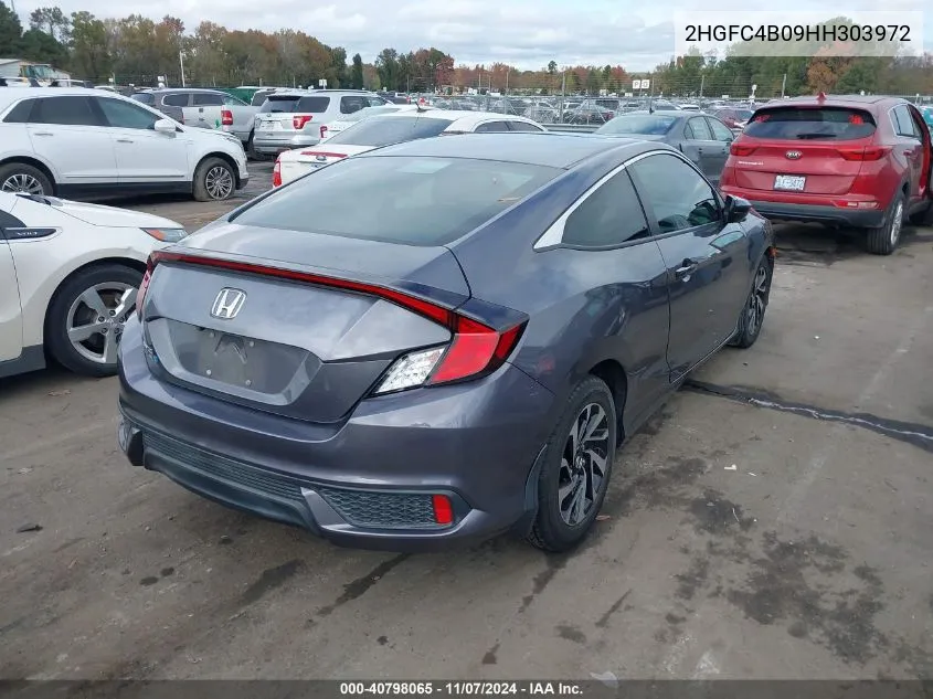 2017 Honda Civic Lx-P VIN: 2HGFC4B09HH303972 Lot: 40798065