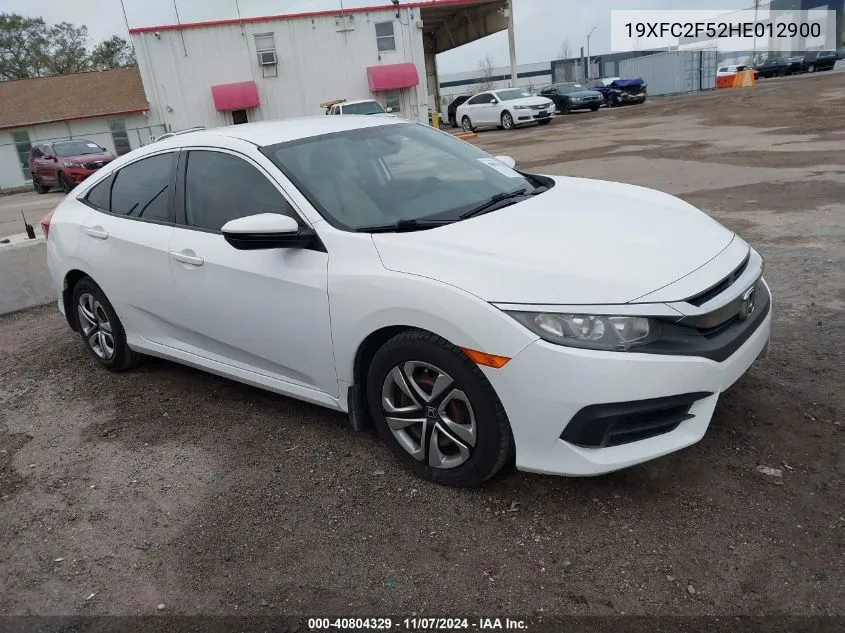 2017 Honda Civic Lx VIN: 19XFC2F52HE012900 Lot: 40804329