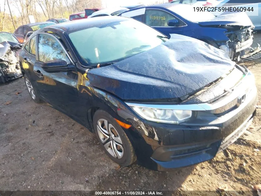 2017 Honda Civic Lx VIN: 19XFC2F59HE060944 Lot: 40806754