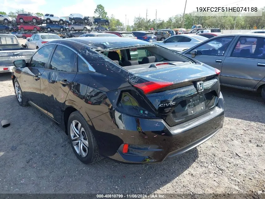 19XFC2F51HE074188 2017 Honda Civic Lx