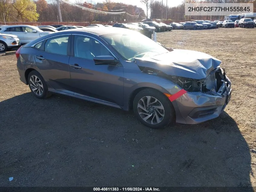 2017 Honda Civic Ex VIN: 2HGFC2F77HH555845 Lot: 40811383