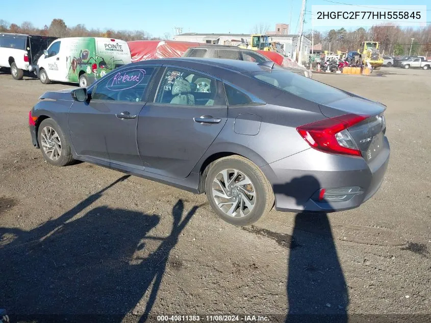 2017 Honda Civic Ex VIN: 2HGFC2F77HH555845 Lot: 40811383