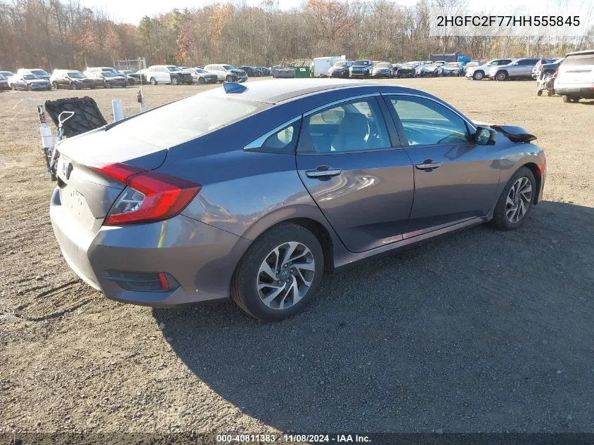 2017 Honda Civic Ex VIN: 2HGFC2F77HH555845 Lot: 40811383