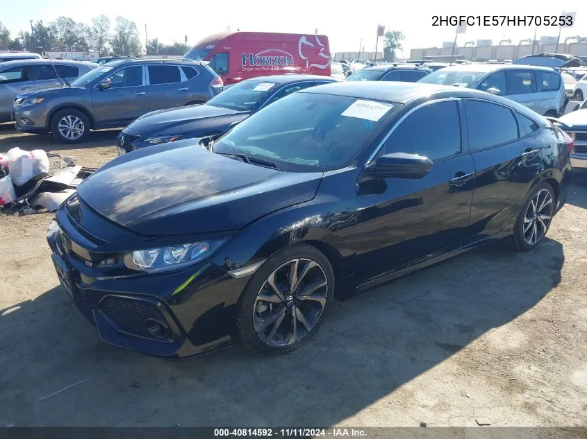 2017 Honda Civic Si VIN: 2HGFC1E57HH705253 Lot: 40814592