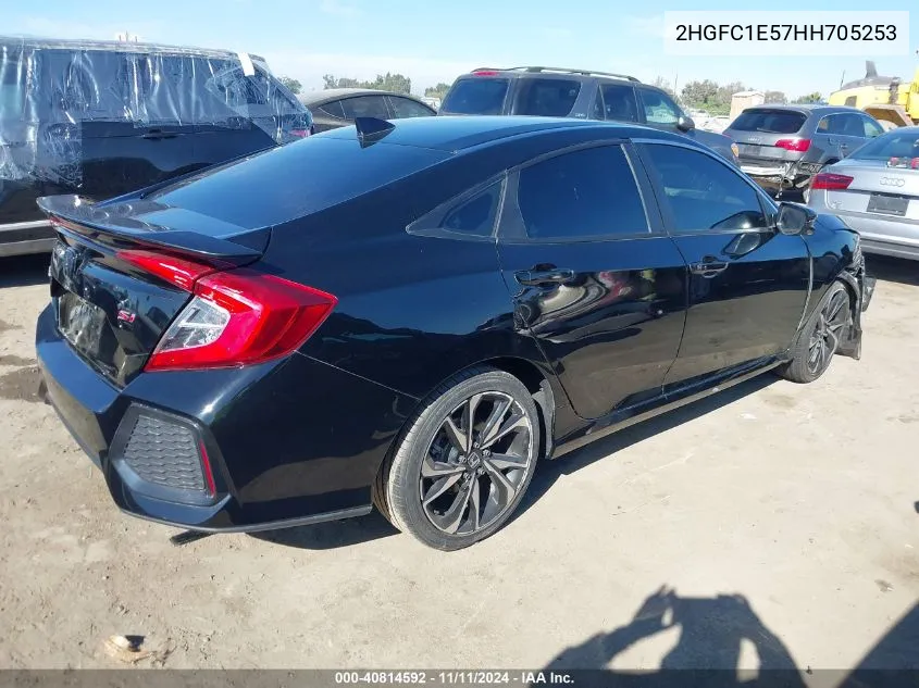 2017 Honda Civic Si VIN: 2HGFC1E57HH705253 Lot: 40814592