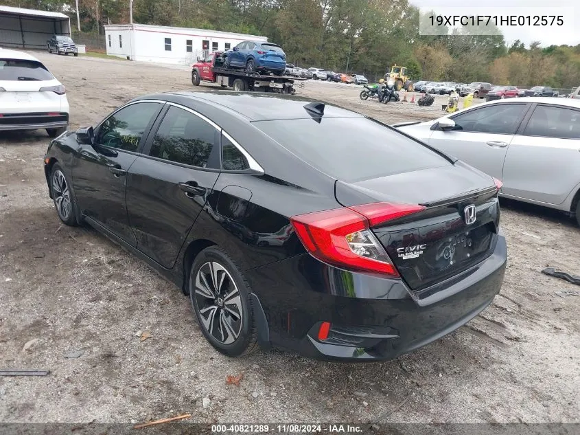 2017 Honda Civic Ex-L VIN: 19XFC1F71HE012575 Lot: 40821289