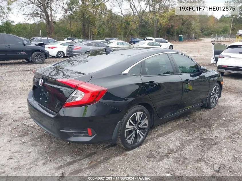 2017 Honda Civic Ex-L VIN: 19XFC1F71HE012575 Lot: 40821289