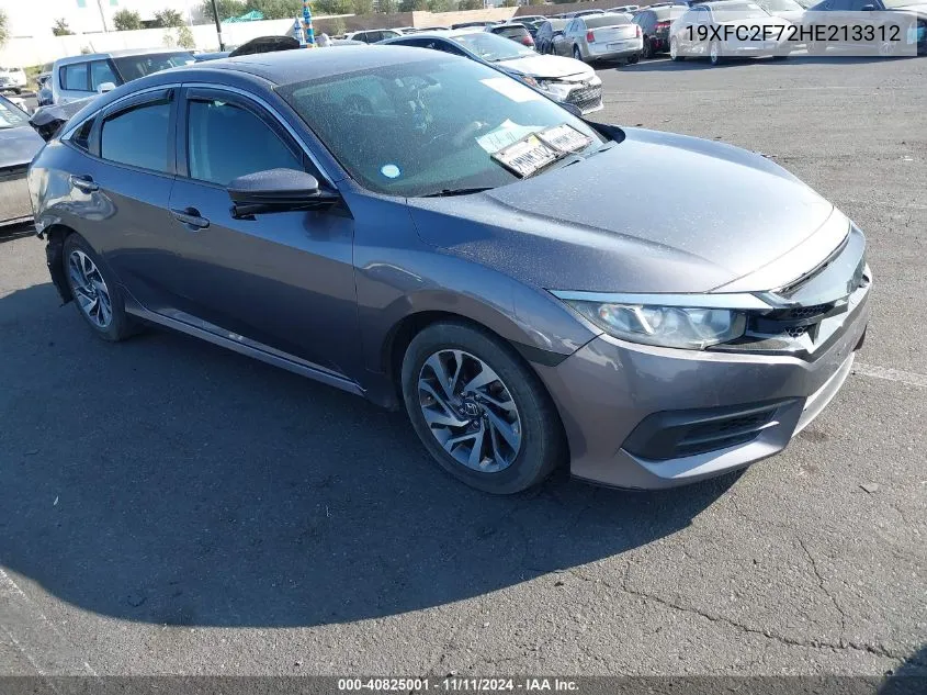 2017 Honda Civic Ex VIN: 19XFC2F72HE213312 Lot: 40825001